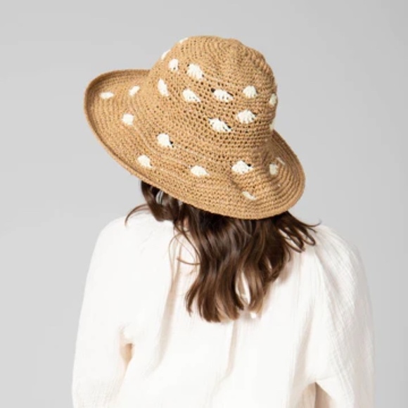 NWT Anthropologie Crochet Polk-A-Dot Bucket Hat - Picture 6 of 6